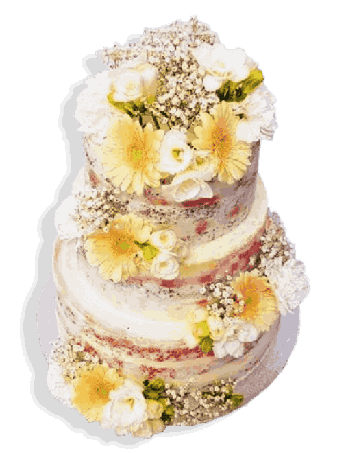 decentní svatební dort